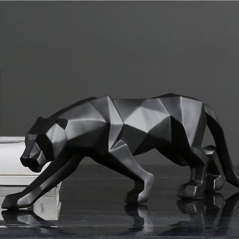 ASNOMY Nordic Modern Polyresin Cheetah Figurine Home Decor, Originality Home Decoration Furnishing Animal Ornament Resin, Resin Statues Home Decor Ornament Figures, Black - Image 2